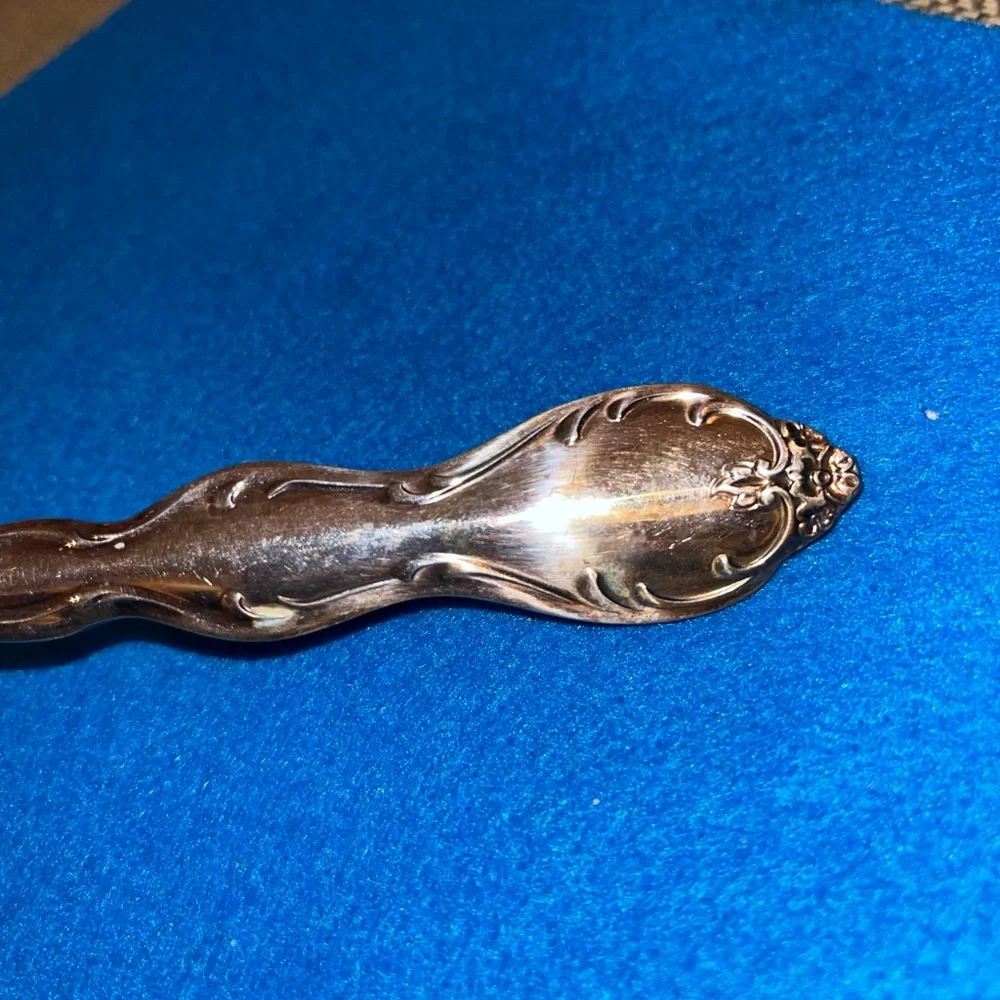 1964 VTG large meat serving fork Wm Rogers Melody Camelot Silverplate Flatware